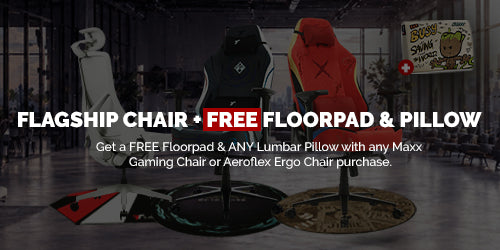 Gaming Chair + FREE Floorpad + Lumbar Pillow
