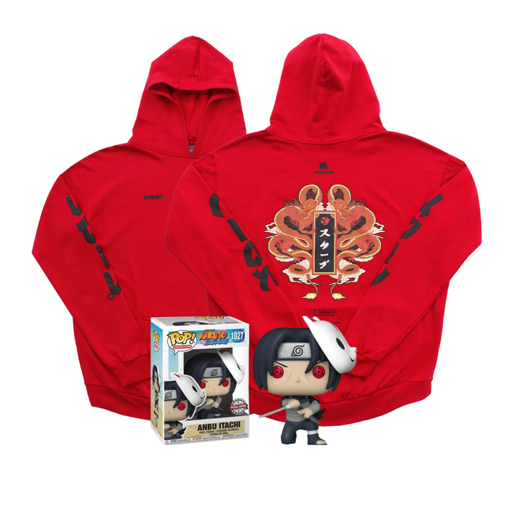 SKOOP EMPEROR RED HOODIE & Funko Pop! Itachi